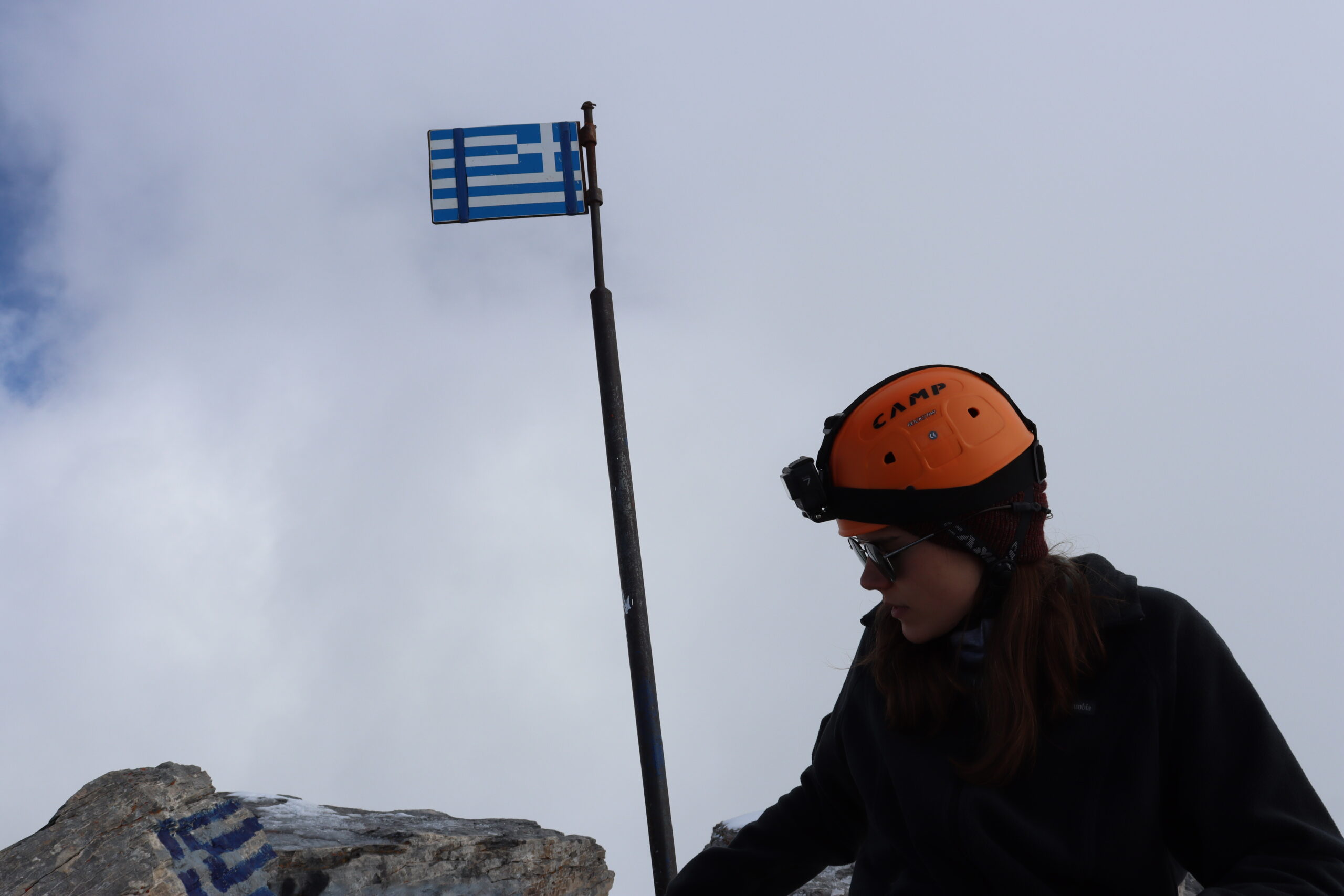 On top of Mount Olympus' highest peak is a great spot to find snow in Greece.